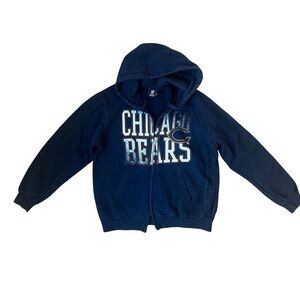 Chicago Bears Navy Full-Zip Hooded Sweatshirt